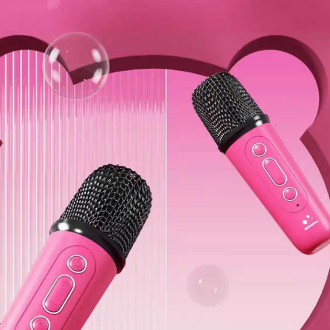 #035 Mini Karaoke Machine Portable Bluetooth Speaker with Wireless Microphone