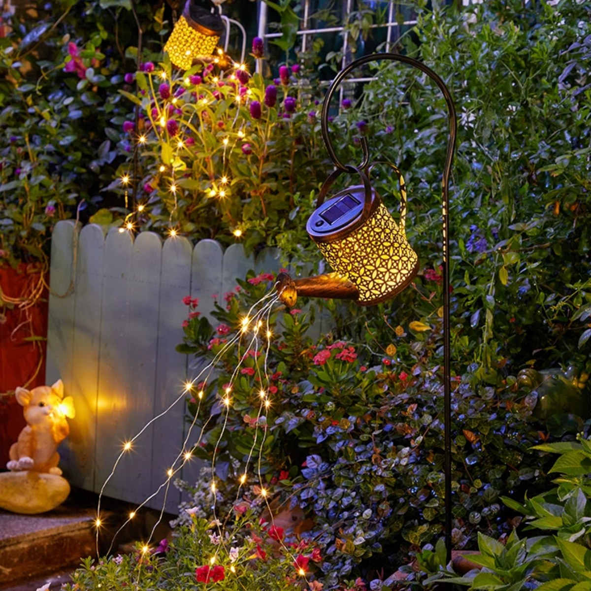 #S18 Solar Watering Can Lights Hanging Kettle Lantern